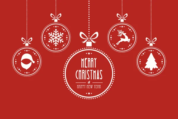 Noel top kırmızı arka plan