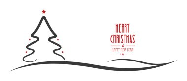 neşeli Noel ağacı satırı yıldız
