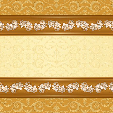 Çiçek seamless modeli ile antika arka plan.