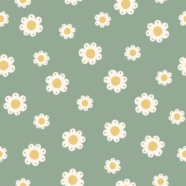 Seamless floral pattern of daisies. It can be used for wallpapers, wrapping, cards, patterns for clothes and other.