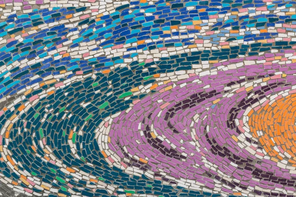 Arte em mosaico de vidro colorido e fundo de parede abstrata. Fotos De Bancos De Imagens