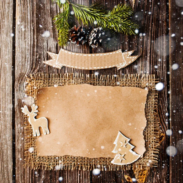 Hoja en blanco para saludos de Año Nuevo — Foto de Stock