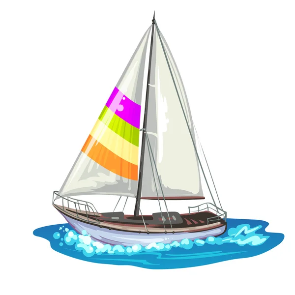 Nave a vela yacht — Vettoriale Stock