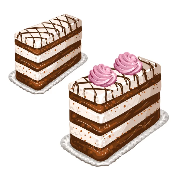 Gâteaux savoureux — Image vectorielle