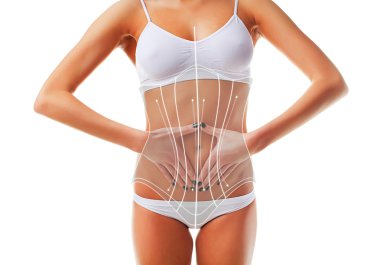 zayıflama hologram ve sportif vücut kadın ile