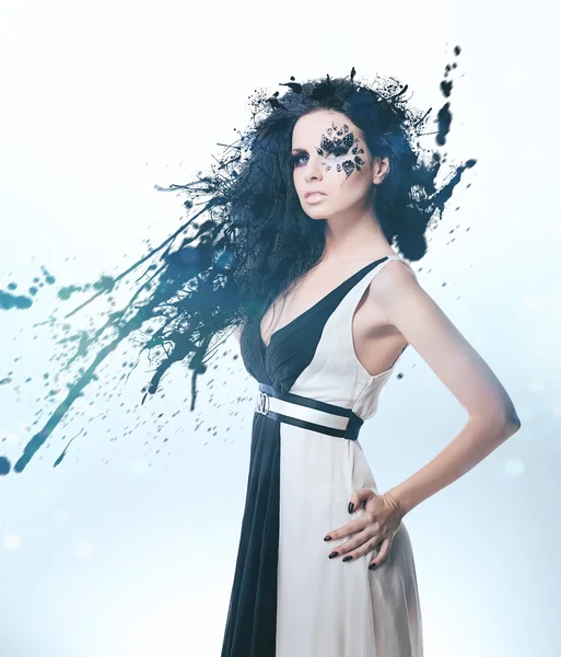 Splatter woman — Stock Photo, Image