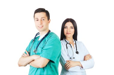 Tıbbi ekip stetoskoplar ile