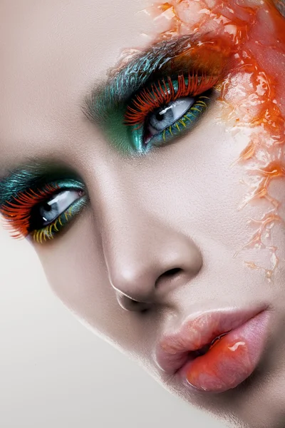 Man with beautiful color makeup — Stock Photo, Image