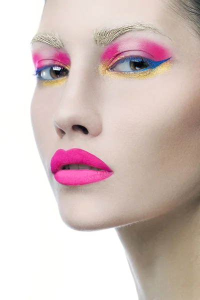 Mädchen mit kreativem Make-up — Stockfoto