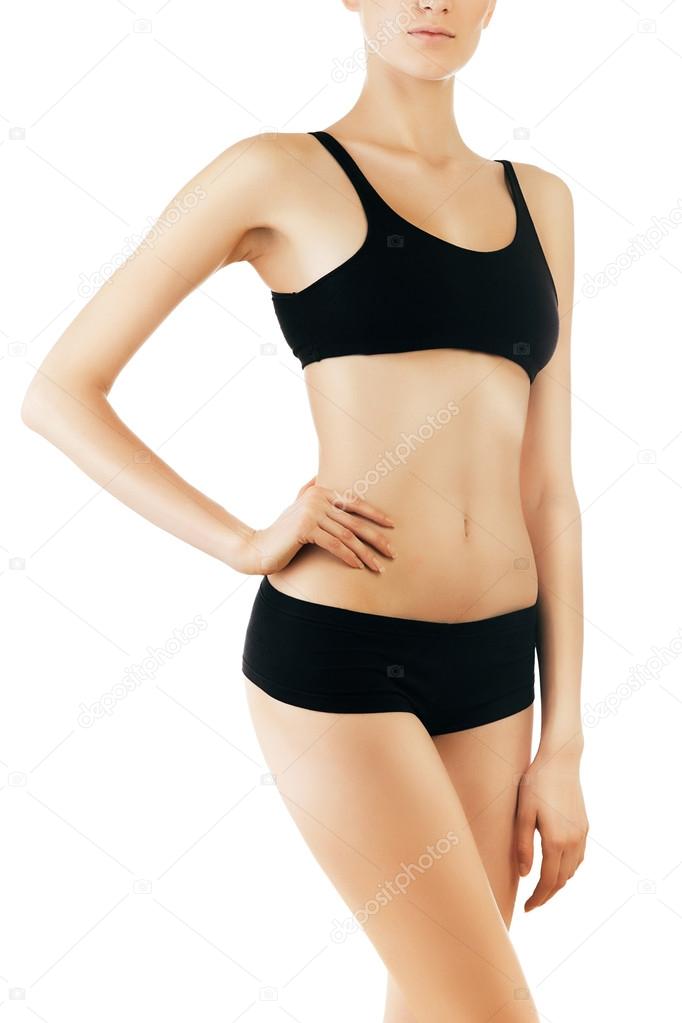 Slim woman in lingerie