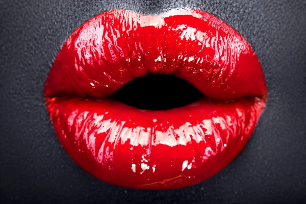 Red lips make-up — Stock Photo, Image