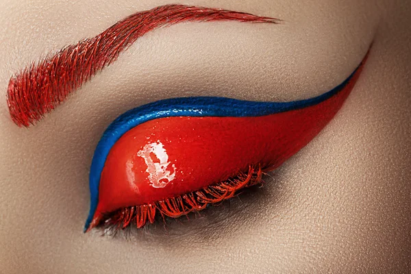 Eye with red ink — Stock Photo, Image