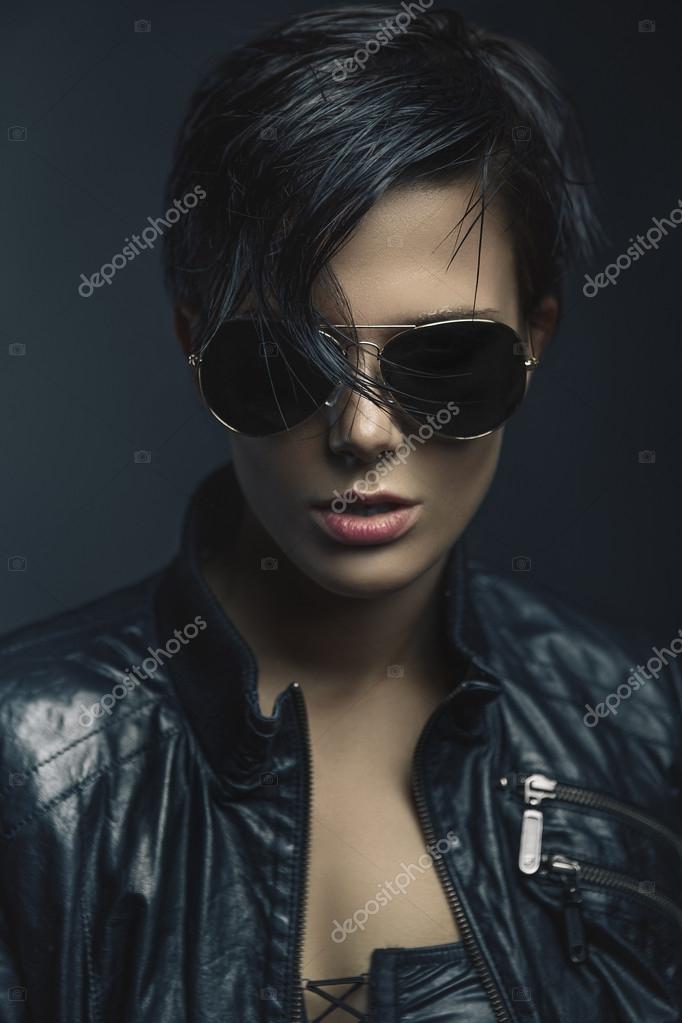 Woman in dark style — Stock Photo © alexannabuts #63568103