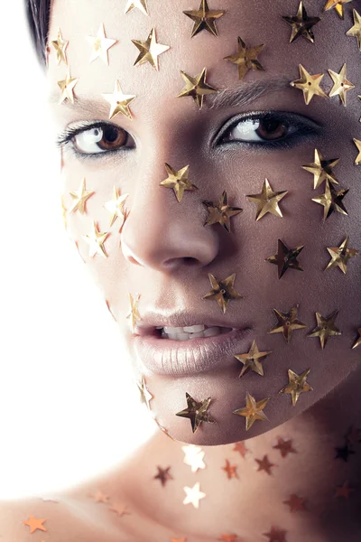 Csillag-face nő — Stock Fotó