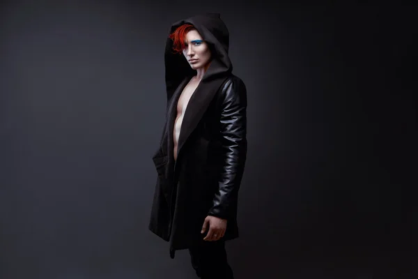 Man with red hair in a coat — Stock Photo, Image