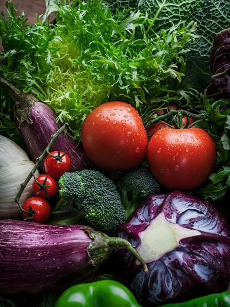 Blandning av färska grönsaker — Stockfoto