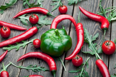 Kırmızı acı biber.