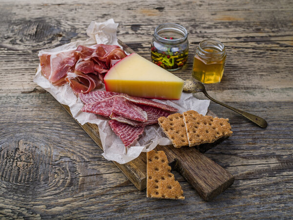 Meat and cheese selection