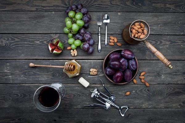 Set de aperitivos de vino — Foto de Stock