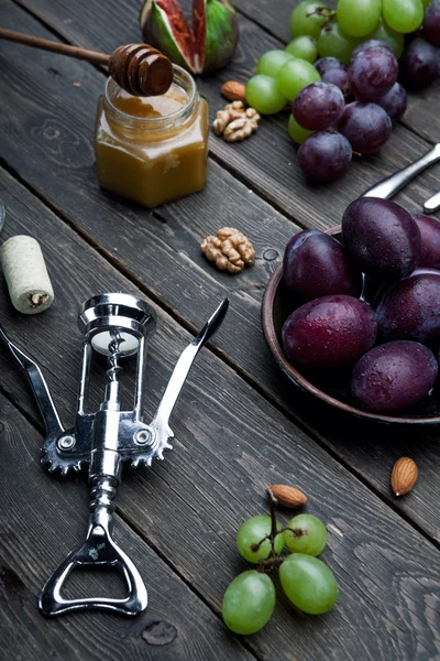 Set de aperitivos de vino — Foto de Stock