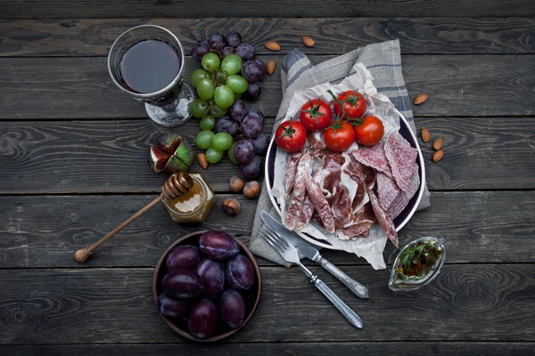 Wine appetizers set — Stock Photo, Image