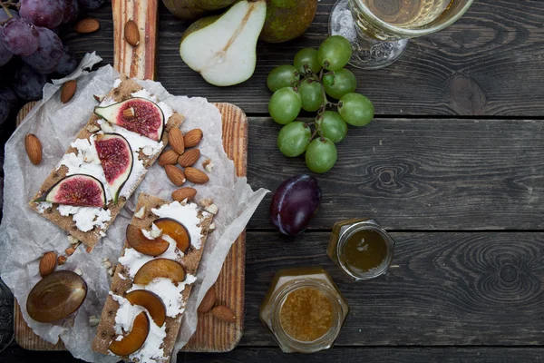 Set de aperitivos de vino — Foto de Stock