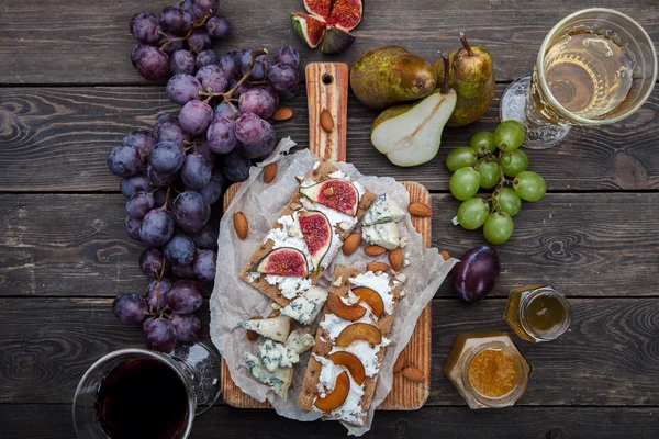 Wine appetizers set — Stock Photo, Image