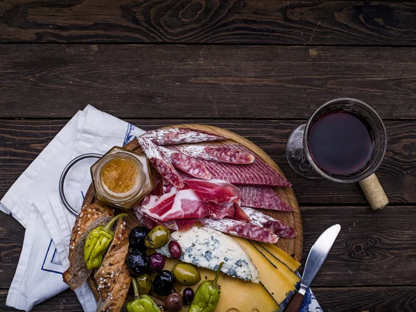 Wine appetizers set — Stock Photo, Image