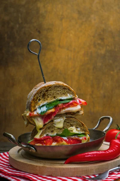 Tasty sandwiches with vegetables — Stock Photo, Image