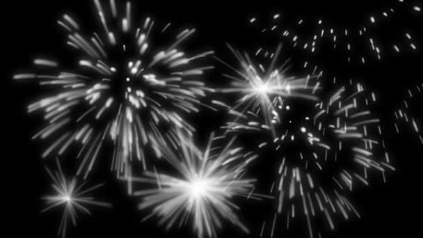 Festival de feux d'artifice abstrait haute définition en alpha, meilleure utilisation dans la saisie et le masquage — Video