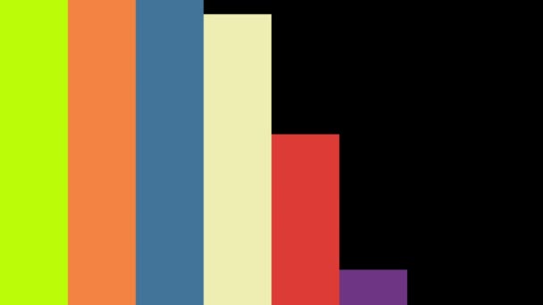 Wysoki definicja Grafika Komputerowa animated pionowego paska ruchu tła idealne do edycji, doprowadziły tła lub nadawania featuring niektórych animacji kolorowe pionowe paski na czarnym tle. kanał alfa dla kluczowania lub maskowanie. — Wideo stockowe