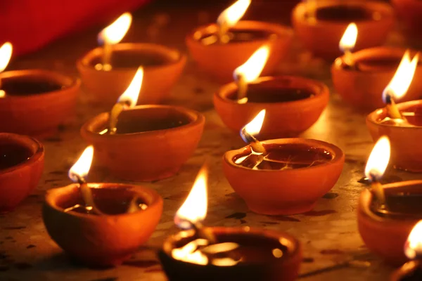 Traditional diwali lamps — Stock Photo, Image