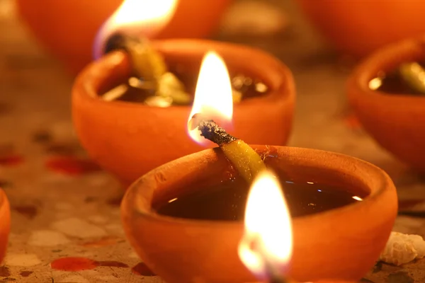 Close up of oil lamps — Stock Photo, Image