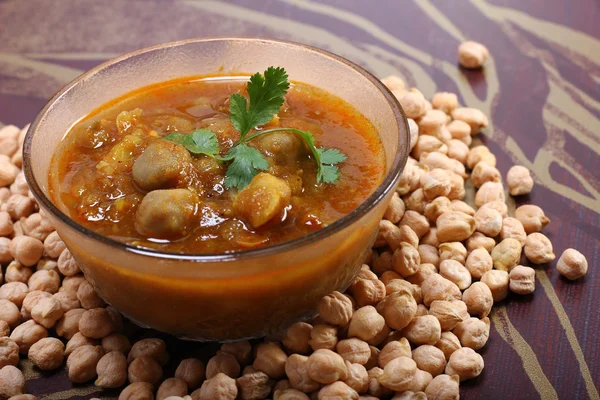 Hint baharatlı chana masala çiğ Nohut ile