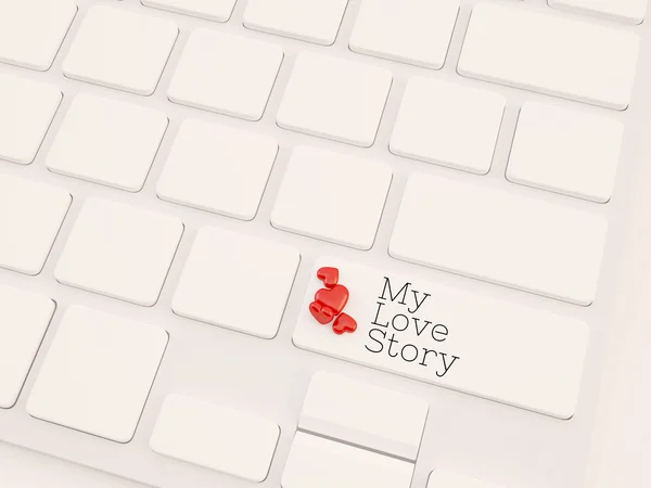 Meu conceito de história de amor, 3d render — Fotografia de Stock