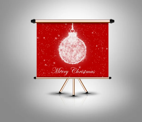 Merry christmas koncept, dekoration bollen på banner — Stockfoto