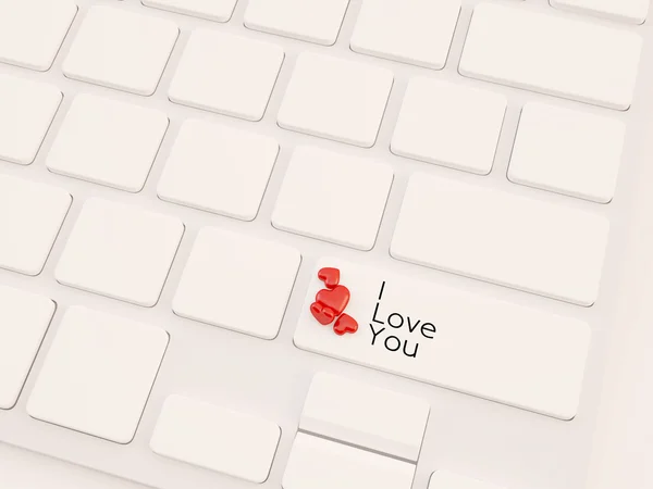 Online love concept, 3d render — Stock Photo, Image