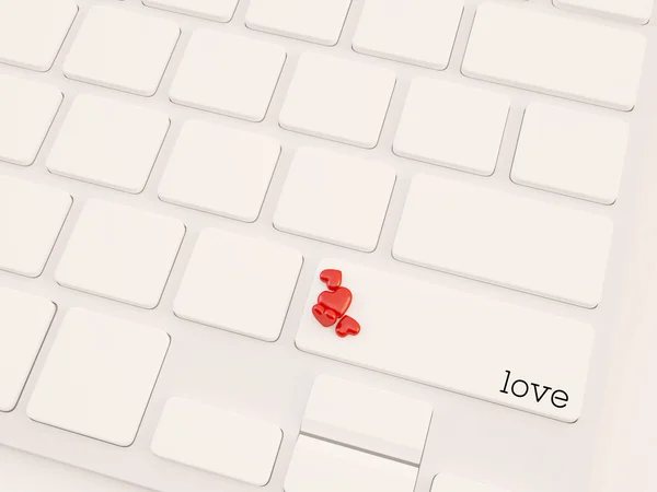 3d render love concept key — Stock Photo, Image