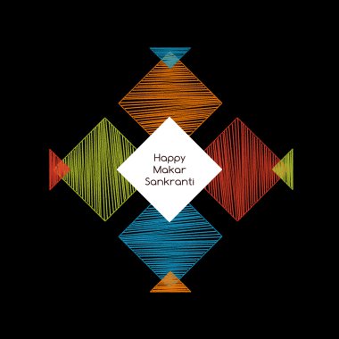 makar sankranti konsepti ile renkli uçurtma,