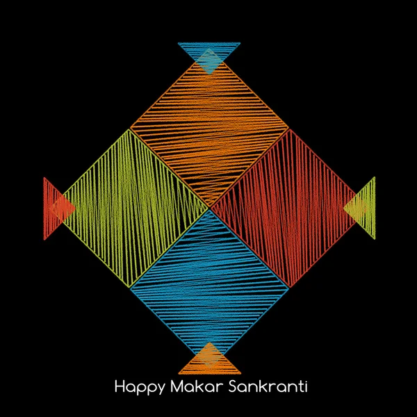 Cuatro cometas de colores, makarsankranti concepto — Foto de Stock