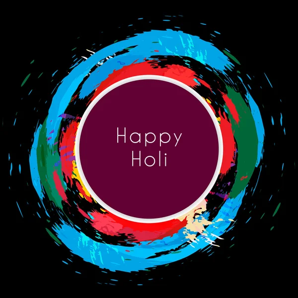 Щасливий холі навколо барвистих бризок — стоковий вектор