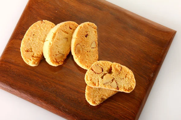 木製のブロックに設定された cookie — ストック写真