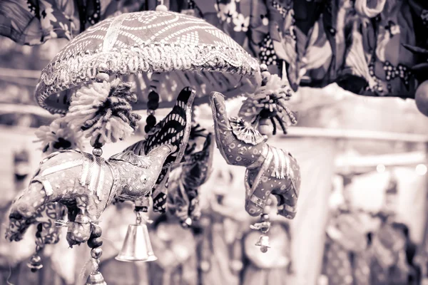 Small elephant toy in dilli haat, retro style — Stock Photo, Image