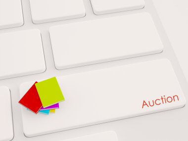 EBook açık artırma, online açık artırma kavram,