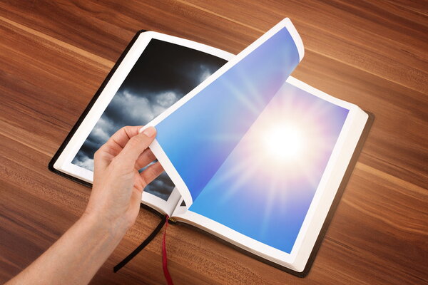 Faire glisser la page pour un changement — Photo