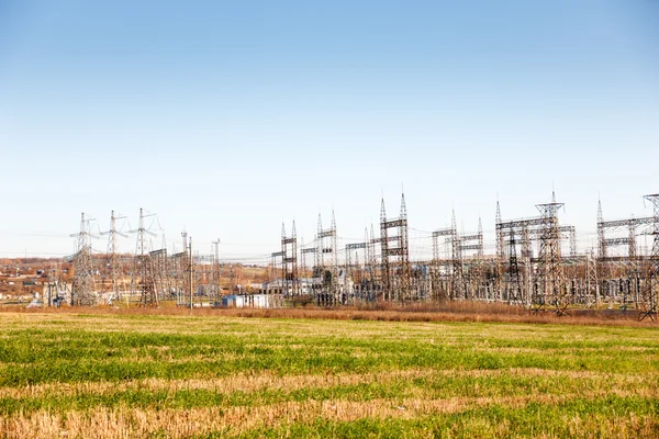 High voltage power lines — Stock Photo, Image