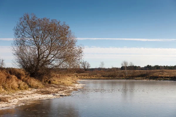 Vue extérieure du lac gelé — Photo