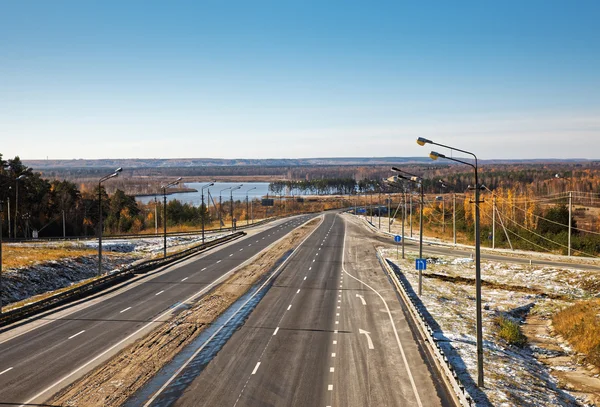 Yol manzara Güz — Stok fotoğraf