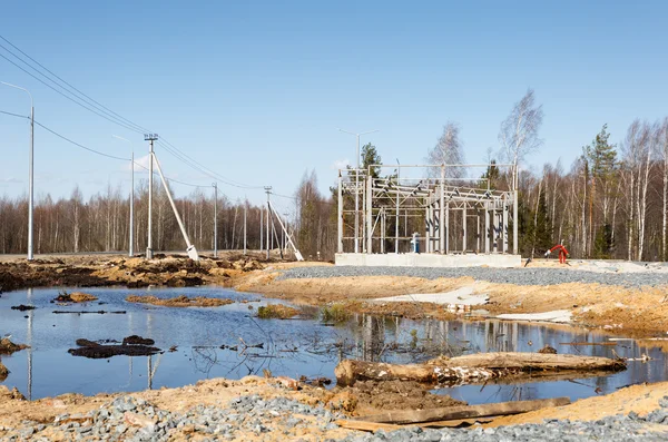 Distributore di benzina in costruzione — Foto Stock