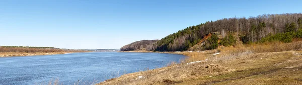 Wide panorama of a river — Stock Photo, Image